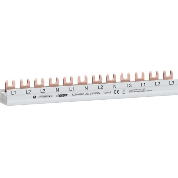 Hager Phasenschiene 4P Gabel 63A 1 KDN463AD